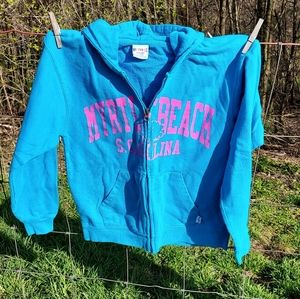 Happy Kids Girl's Myrtle Beach SC. Zip up hoodie.